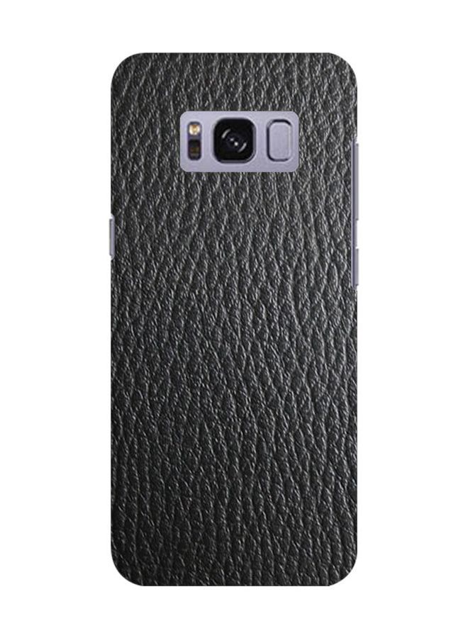 Stylizedd Slim Snap Case Cover Matte Finish for Samsung Galaxy S8 Plus Black Leather - Image 1