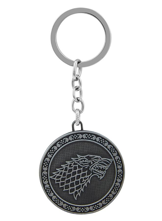 شاينينغ جويل سلسلة مفاتيح Game of Thrones بشعار House Starks - Image 1