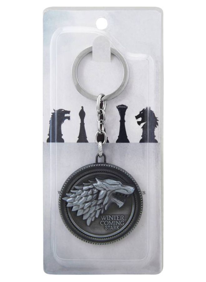 شاينينغ جويل سلسلة مفاتيح Game of Thrones بشعار House Starks - Image 4