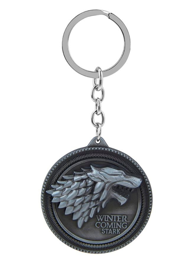 شاينينغ جويل سلسلة مفاتيح Game of Thrones بشعار House Starks - Image 1