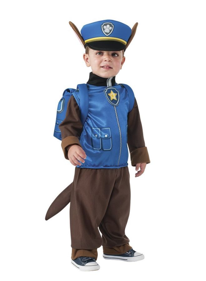 Paw Patrol Deluxe Chase Costume - Small 104cm - v1502791969/N11015935A_1