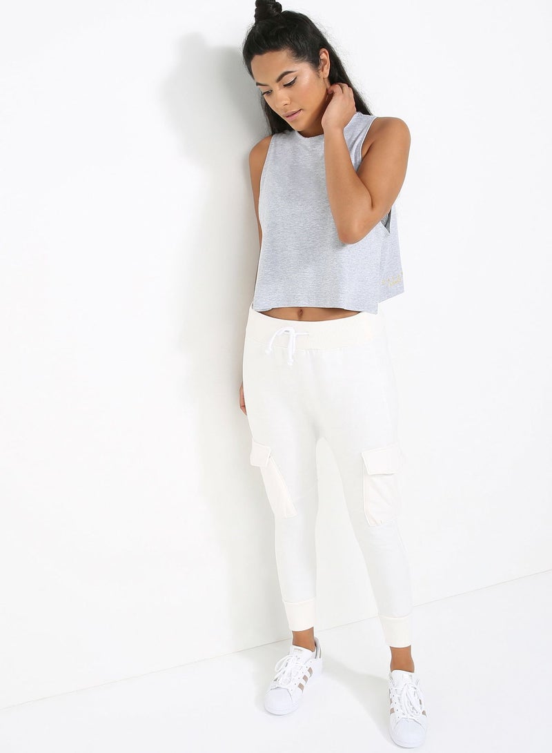 AMOUR LONDON - Lounger Combat Pants White - Image 1