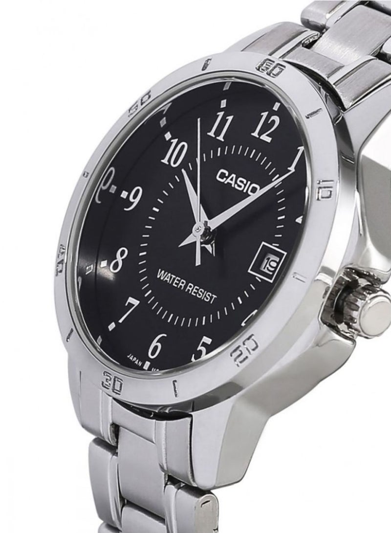 CASIO Women's Stainless Steel Analog Quartz Watch LTP-V004D-1B - 25 mm - Silver - Image 3