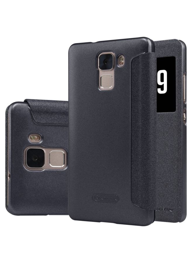 Nillkin Premium Leather Cover Case For Huawei Honor 7 Black - Image 1