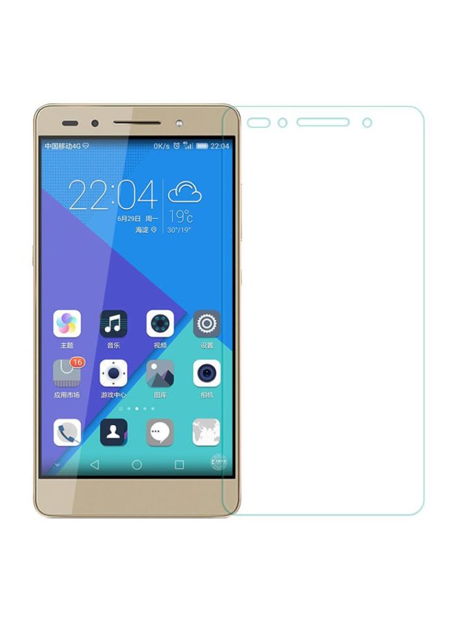 واقي شاشة إل سي دي من الزجاج المقوى سافير عالي الدقة لهاتف هواوي Honor 7 شفاف