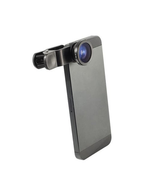 3-In-1 Universal Cell Phone Camera Lens Kit Black