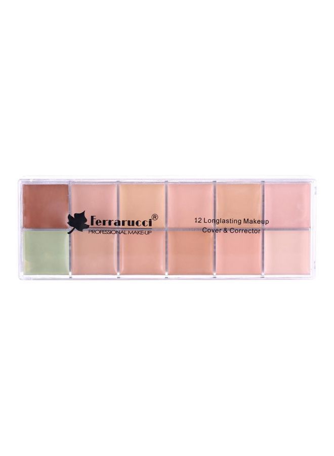 Ferrarucci - 12 Long Lasting Makeup Cover And Corrector Brown/Pink/Beige/Peach - Image 1