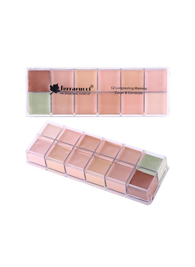 Ferrarucci - 12 Long Lasting Makeup Cover And Corrector Brown/Pink/Beige/Peach - Image 1