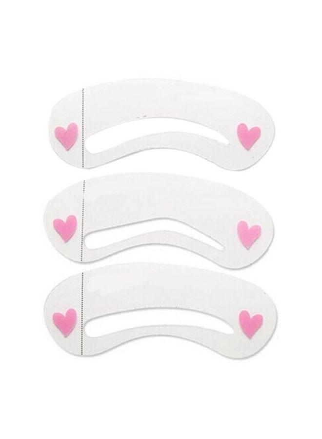 Generic - 3 Styles Eyebrow Shaper Stencil Kit White - Image 1