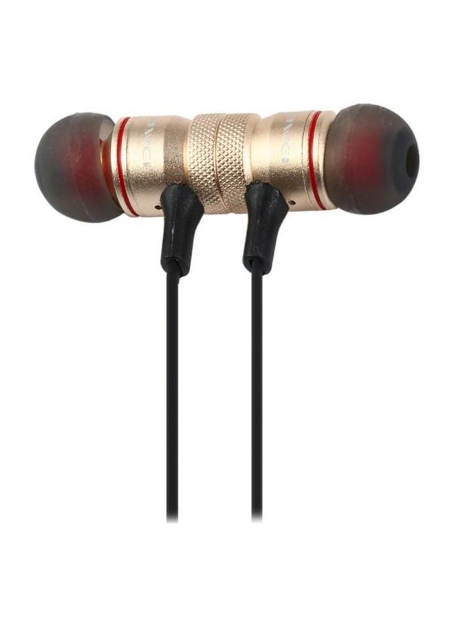 Awei A920BL Bluetooth 4.0 Sports Stereo Earphones With Mic Gold  - Image 2