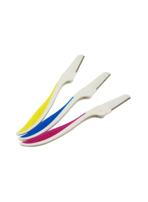 Set Of 3 Eyebrow/Facial Hair Razor Multicolour