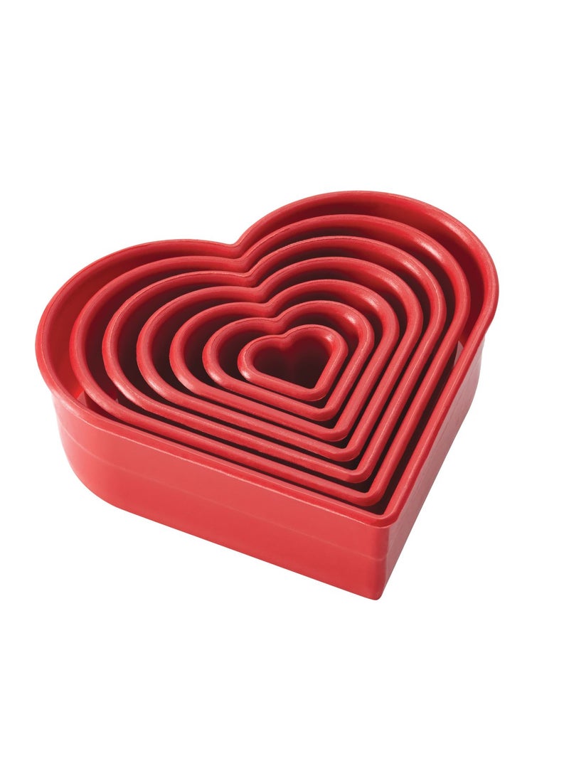 Meyer Corporation 7-Piece Cutters Hearts Red - Image 1