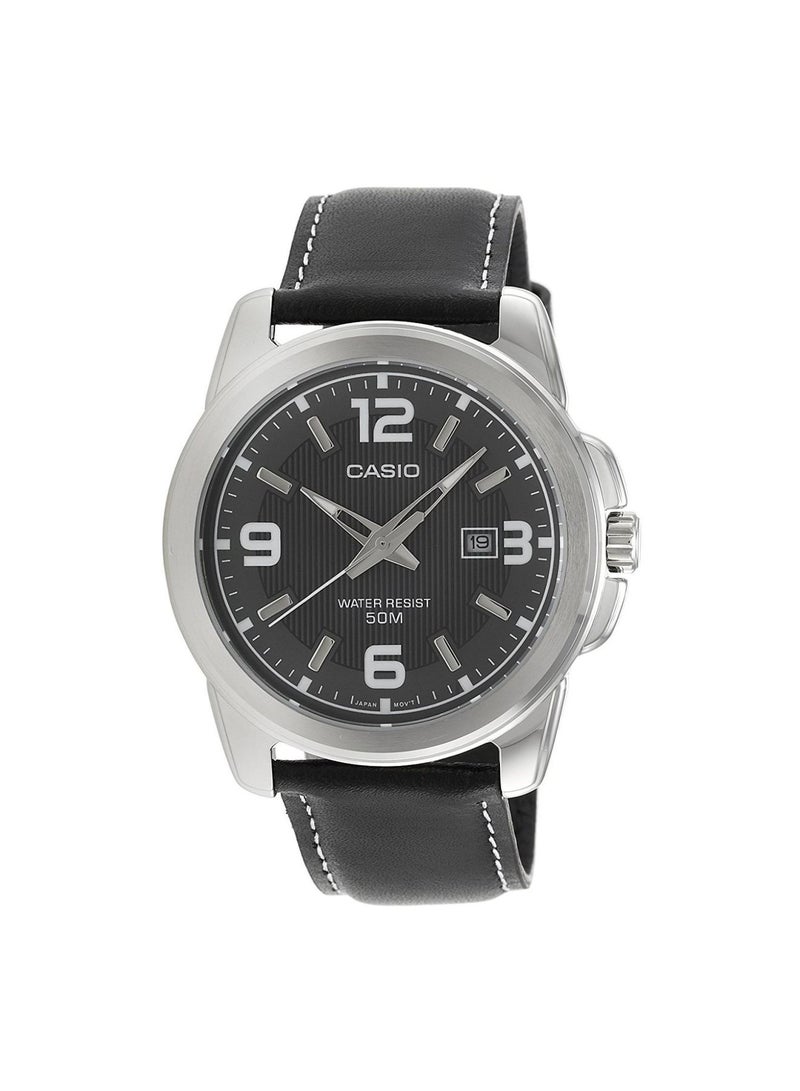 كاسيو ساعة يد كوارتز بعقارب بسوار جلدي MTP-1314L-8AV للرجال - Image 1