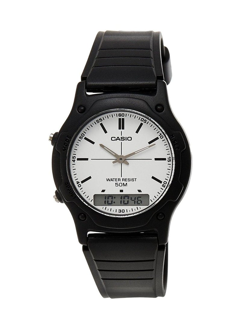 CASIO Men's Youth Analog & Digital Watch AW-90H-7E - 45 mm - Black - Image 1