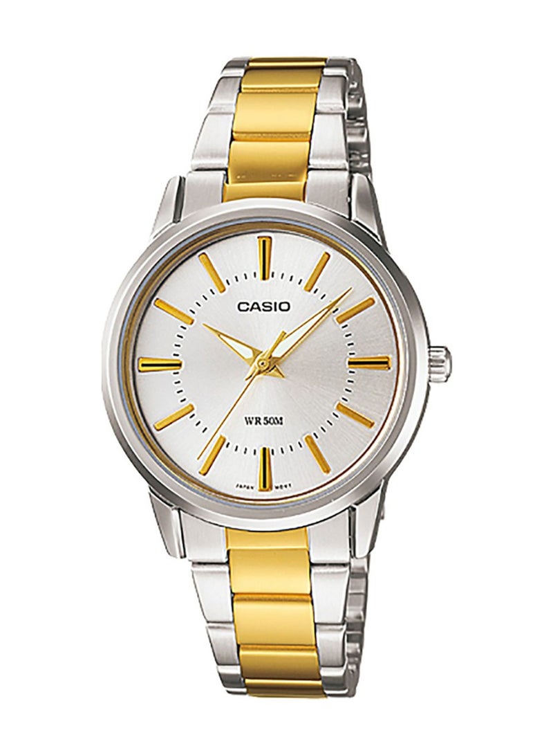CASIO Women's Enticer Analog Quartz Watch LTP1303SG-7A - 30 mm - Silver/Gold - Image 1