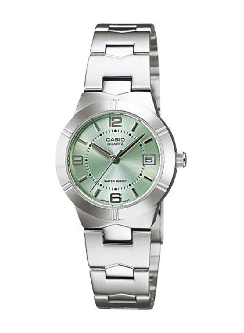 CASIO Women's Water Resistant Analog Watch LTP-1241D-3A - 33 mm - Silver - Image 1