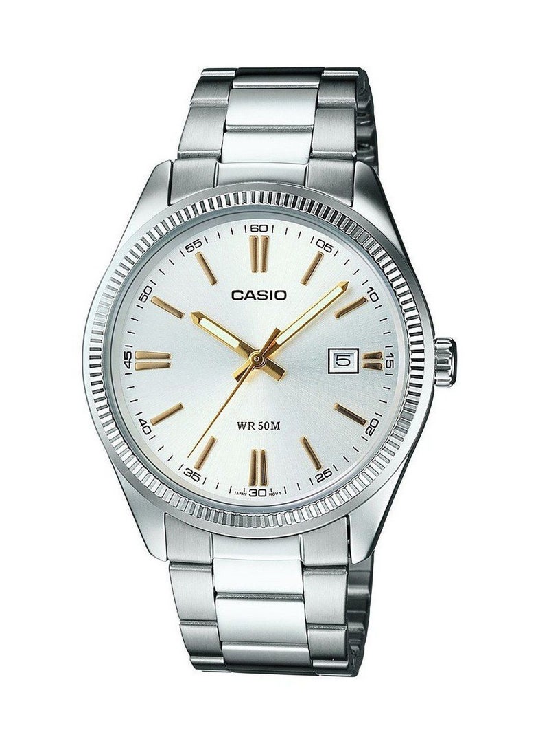 CASIO Men's Stainless Steel Analog Quartz Watch Set MTP/LTP-1302D-7A2 - 30 mm - Silver - Image 1