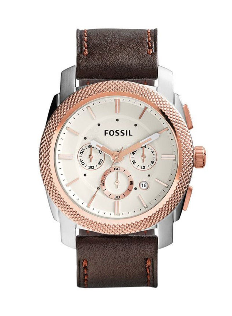 FOSSIL - Men's Leather Analog Quartz Watch FS5040 - 44 mm - Brown - Image 1