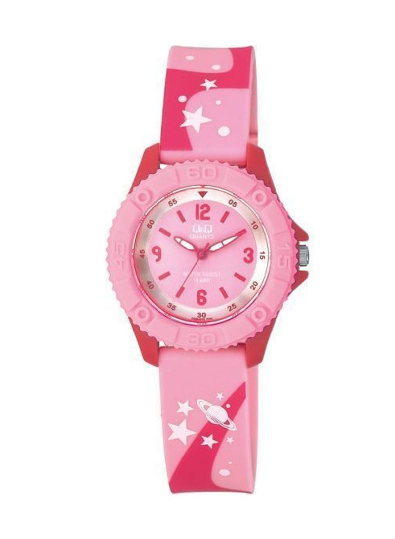 Girls' Rubber Analog Quartz Watch VQ96J019Y - 35 mm - White/Pink - v1502797889/N11818217A_1