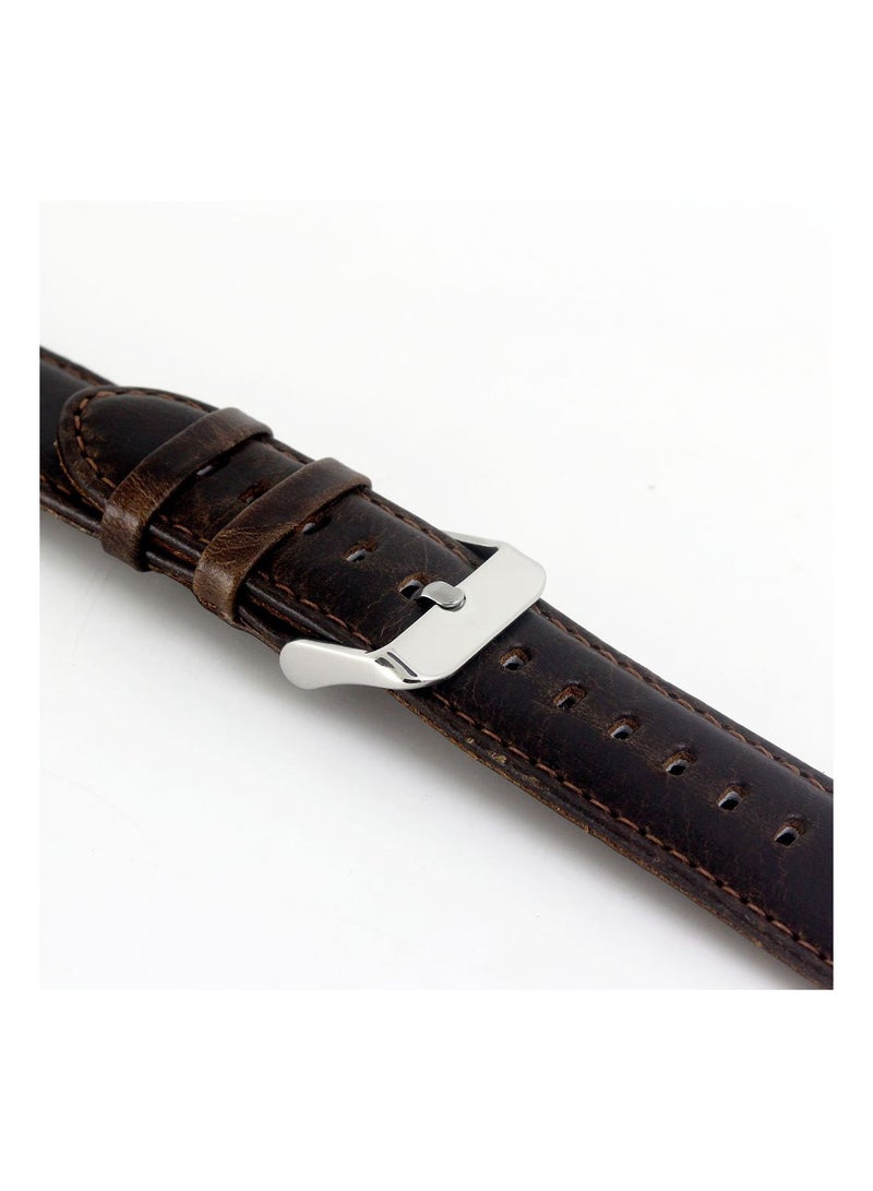 Etrends - Leather Band With Steel Clasp For Samsung Gear S3 Brown - Image 1