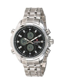 NAVIFORCE Men's Stainless Steel Analog+Digital Quartz Watch NF9049SBW 