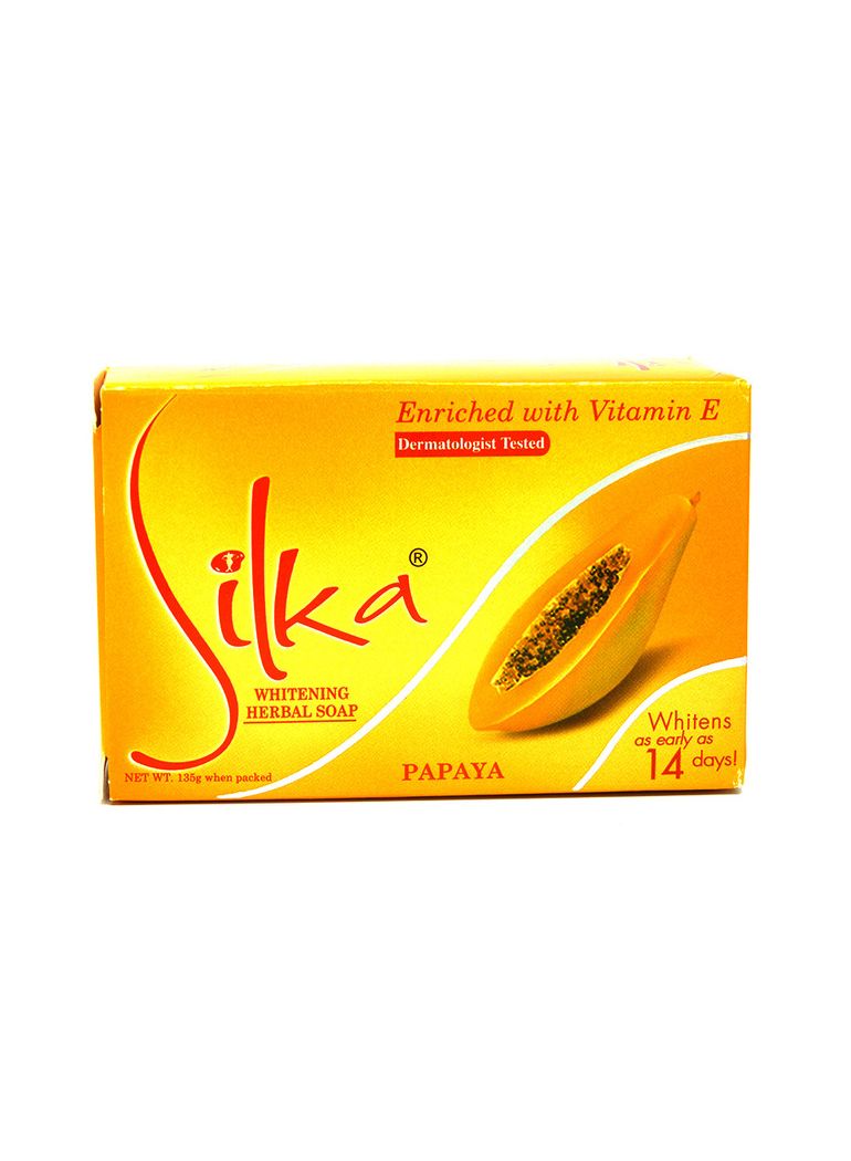 Silka Whitening Herbal Papaya Soap With Vitamin E Gold 135grams 