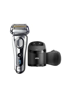 ماكينة الحلاقة Series 9 كهرباء Foil Shaver المزودة بخاصية التنظيف فضي