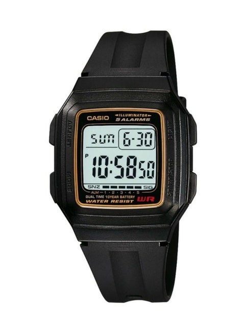 Men's Illuminator Quartz Digital Watch F-201WA-9ADF - 34 mm - Black