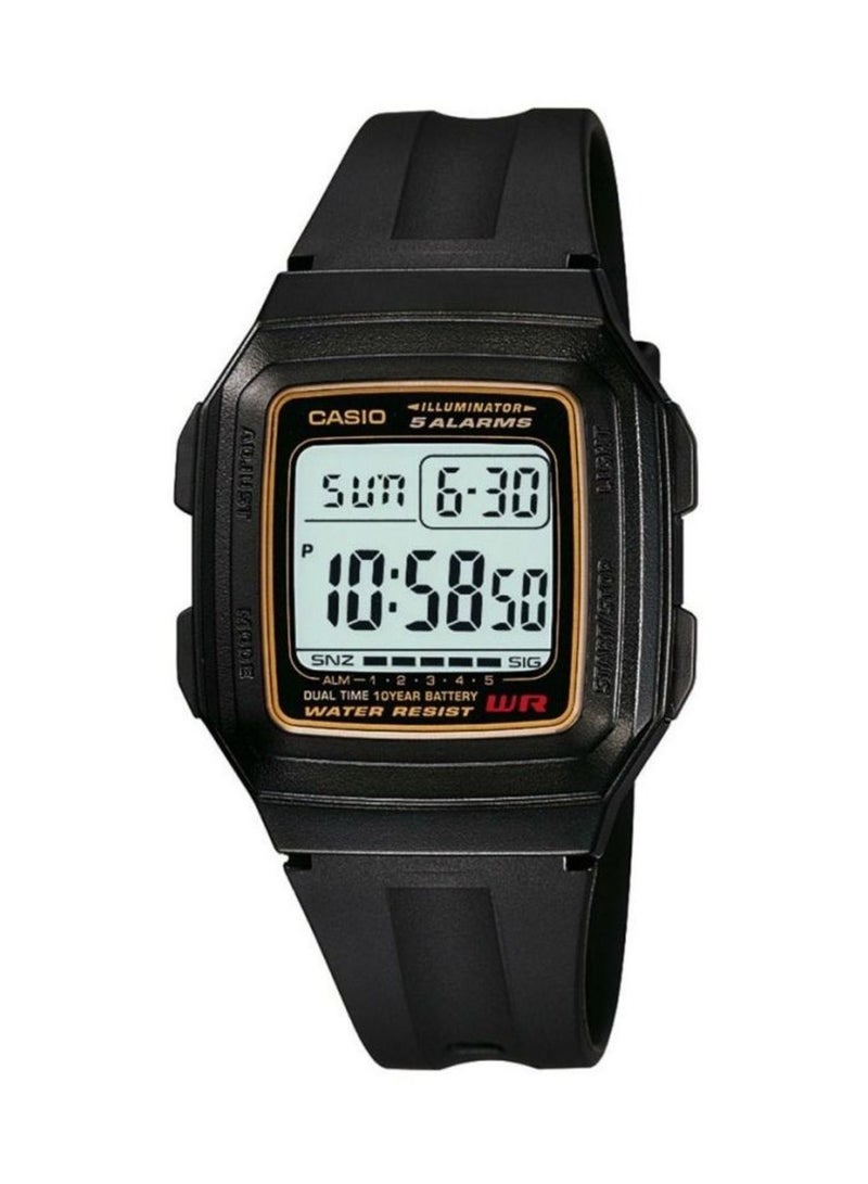 CASIO Men's Illuminator Quartz Digital Watch F-201WA-9ADF - 34 mm - Black  - Image 1