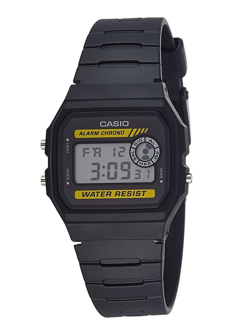 CASIO Men's Silicone Digital Wrist Watch F-94WA-9DG - 40 mm - Black - Image 1
