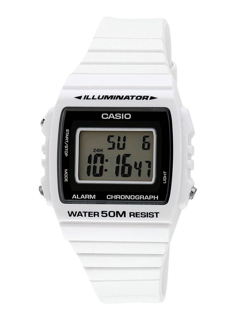CASIO Women's Resin Digital Quartz Watch W-215H-7AVDF - 41 mm - White - Image 1