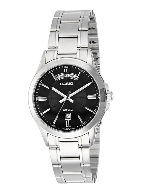 Men's Enticer Quartz Analog Watch MTP-1381D-1AVDF - 40 mm - Silver