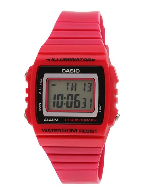 Women's Resin Digital Quartz Watch W-215H-4AVDF - 41 mm - Red