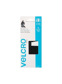 Velcro Straps With Write On Tab Black 8x1.2inch 