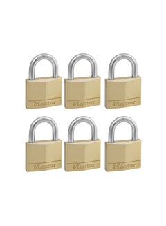 Master Lock Set Of 6 Brass Padlocks Gold 40mm 