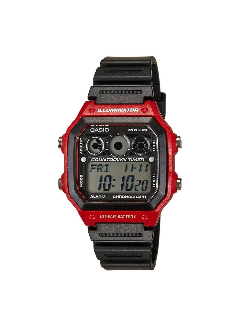 كاسيو ساعة يد رقمية كوارتز يوث سيريز AE-1300WH-4AVDF - 45 مم - لون أسود للأولاد  - Image 1