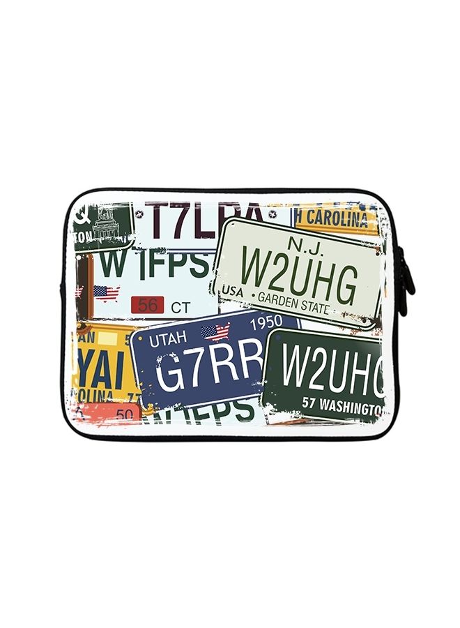 Stylizedd Premium Designer Sleeve With Strap For 15 Inch Laptops Number Plates - Image 1