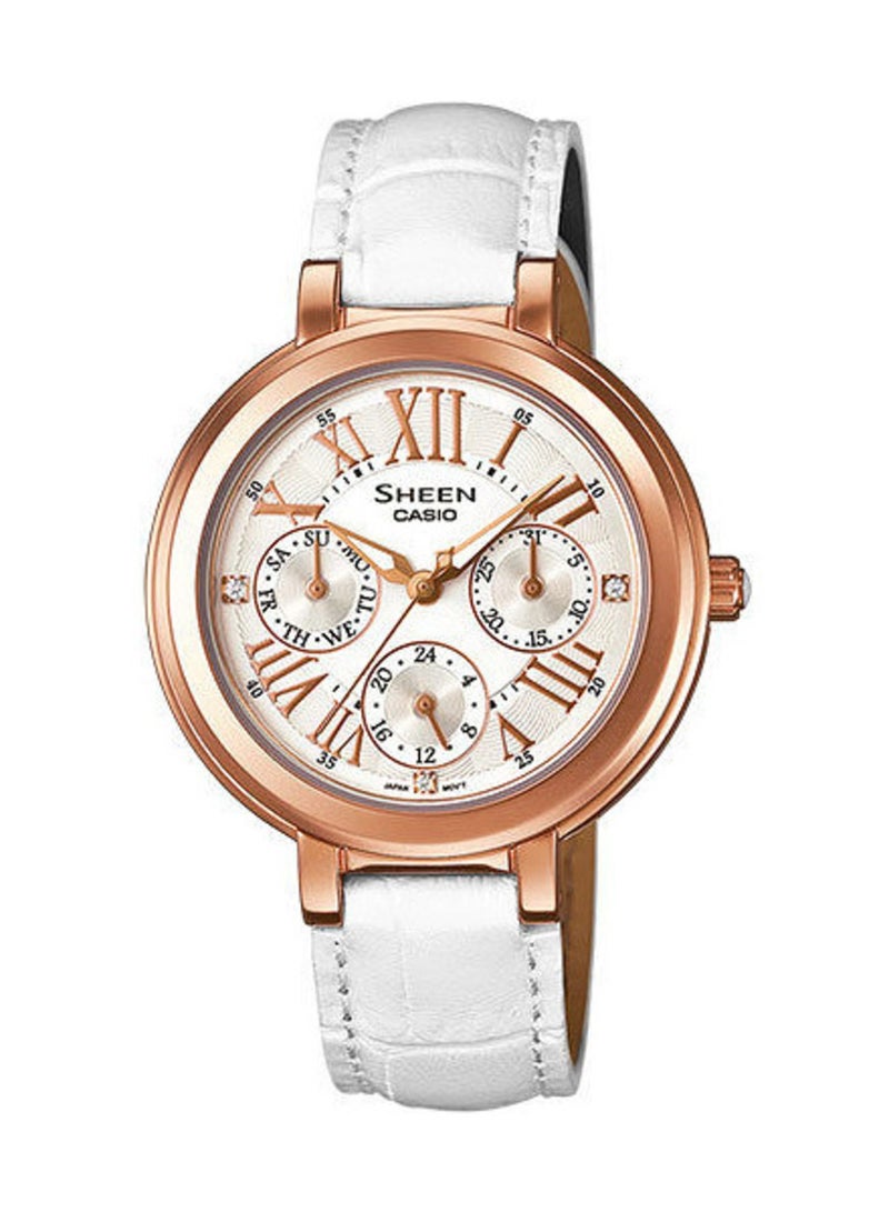 كاسيو ساعة يد بعقارب موديل شين SHE-3034GL-7AUER للرجال - Image 1