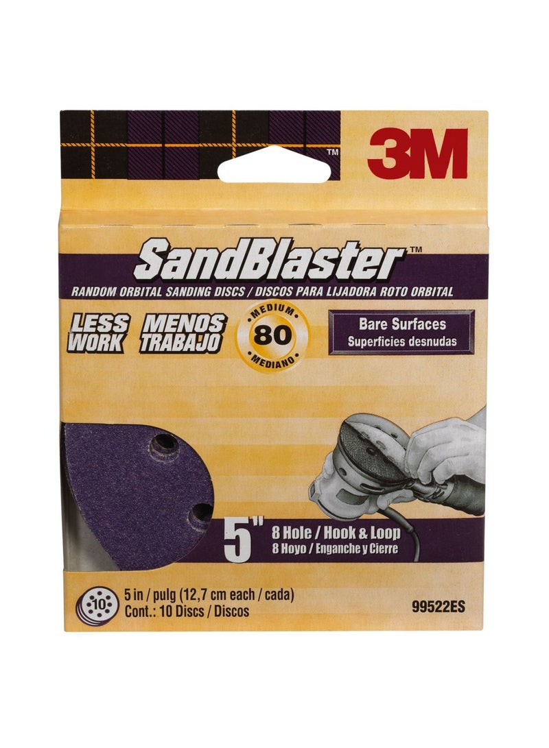 ثري ام لوح صنفرة SandBlaster 80-Grit Sanding أرجواني 