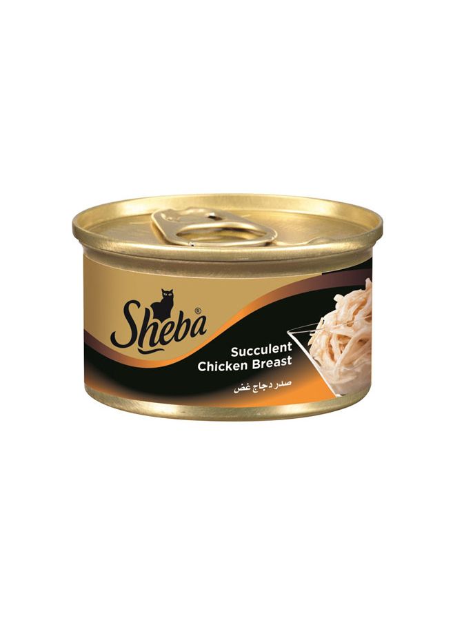 Sheba Succulent Chicken Breast Cat Food Multicolour 85grams 