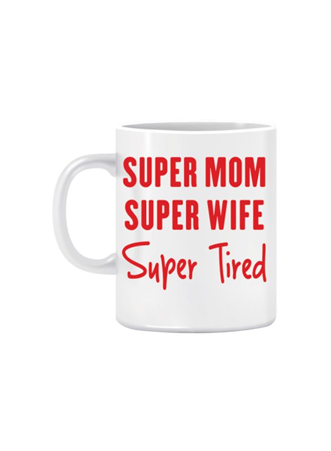 قدح Super Mom أبيض