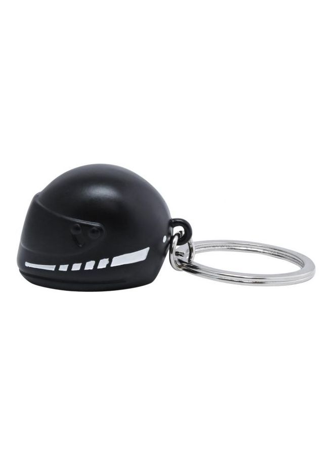 Zinc Moto Helmet Keychain