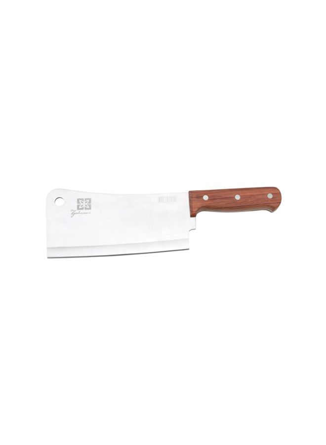 zahrani Heavy Cleaver Knife With Handle Silver 9inch