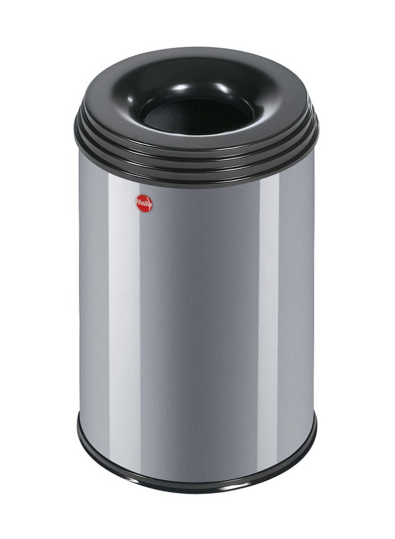 Hailo - Profiline Fireproof Wastepaper Basket With Flame Extinguishing Lid  - HLO-0915-652 Silver 15Liters - Image 1