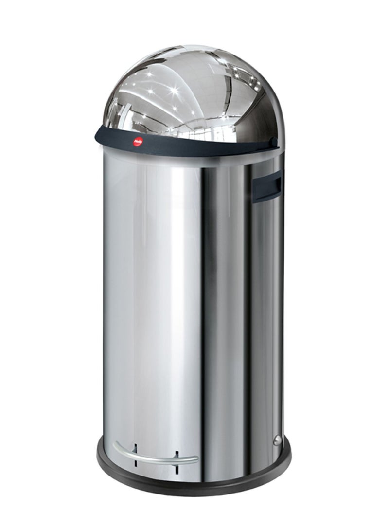 Hailo KickVisier XL Pedal Bin 36 Liter Stainless Steel Waste Bin with Flap Visor Lid, Kitchen Bin, Food Waste Bin, Recycling Bin, Office Dustbin, Made in Germany – HLO-0850-259 Stainless/Steel 36Liters