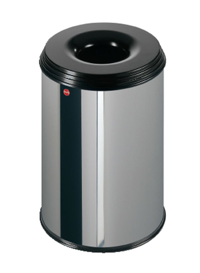 Hailo Profiline Fireproof Wastepaper Basket With Flame Extinguishing Lid  - HLO-0930-022 Stainless/Steel 30Liters