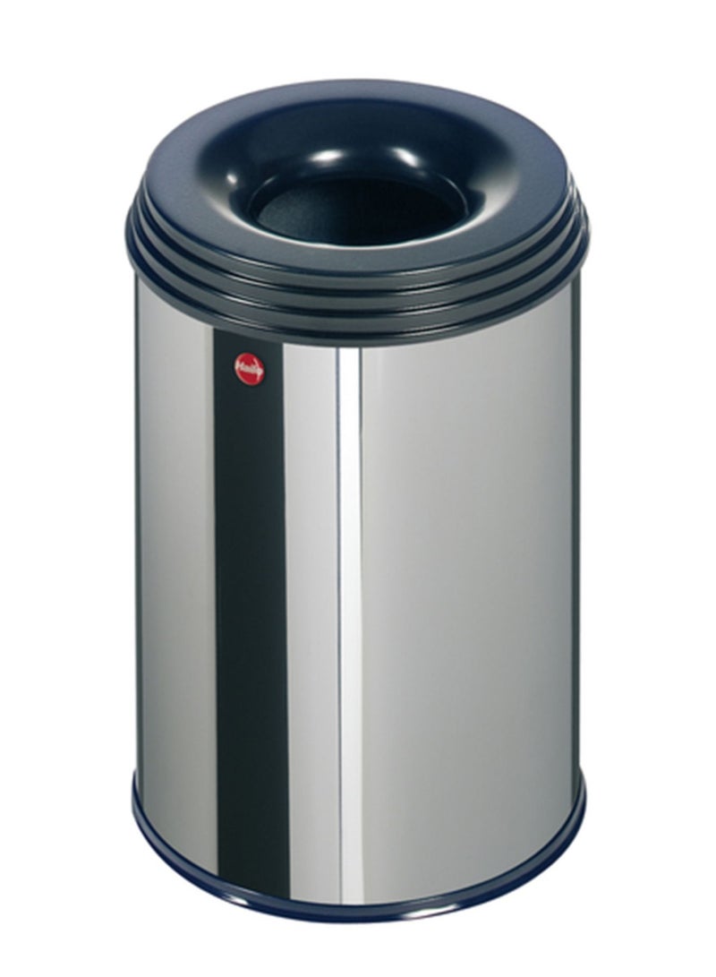 Hailo - Profiline Fireproof Wastepaper Basket With Flame Extinguishing Lid  - HLO-0915-022 Stainless/Steel 15Liters - Image 1