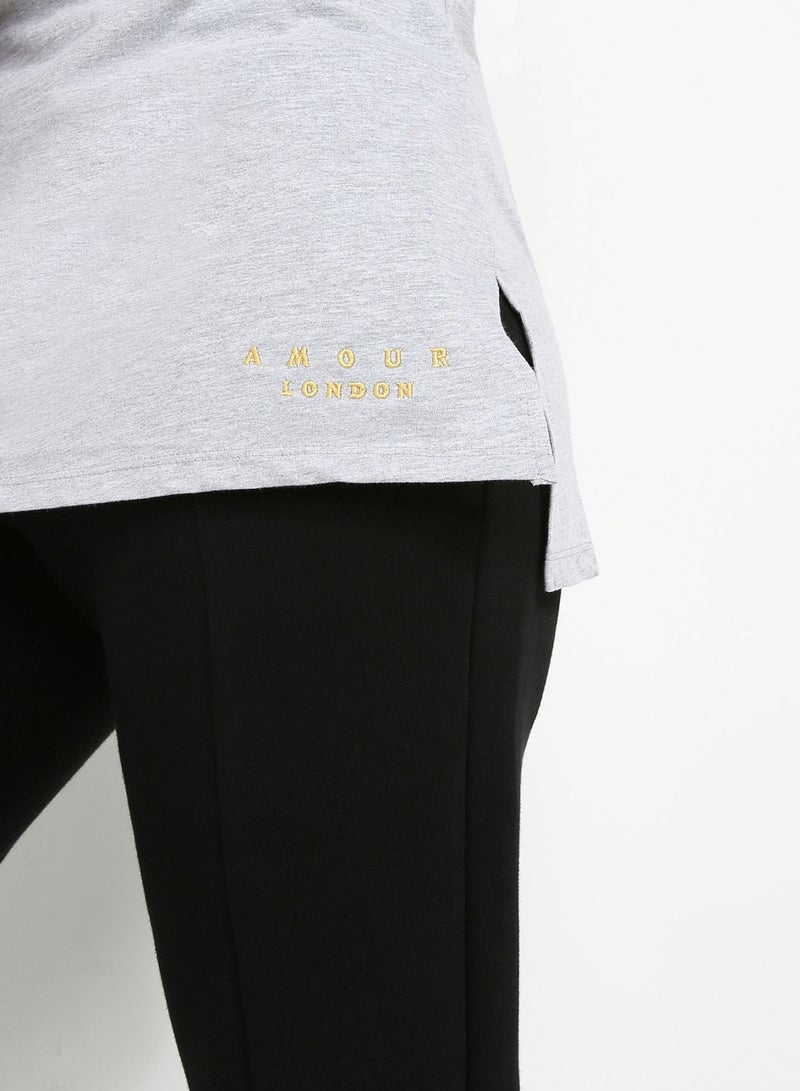 AMOUR LONDON - Racer Front Vest Grey - Image 1