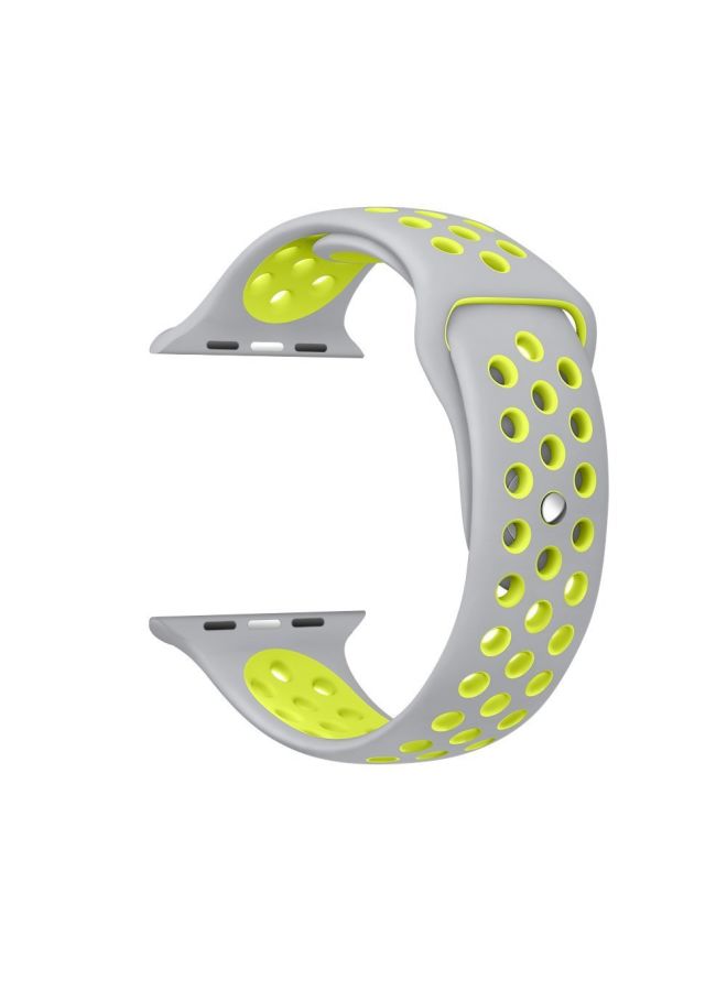 Ozone - Soft Silicone Replacement Strap Wristband For Apple Watch 42mm Nike Band Series 1/2 Green - Image 1