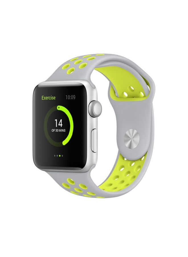 Ozone - Soft Silicone Replacement Strap Wristband For Apple Watch 42mm Nike Band Series 1/2 Green - Image 1